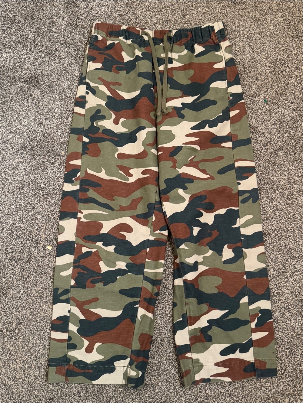 MOTHER The Drawn Half-Pipe Ankle Pants Camo Camouflage Cotton Drawstring 28